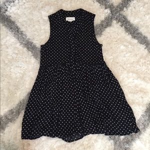 Anthropologie flowy polka dot top